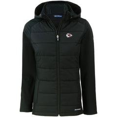 Cutter & Buck Women's Evoke PrimaLoft Hybrid Eco Softshell Recycled Full-Zip Hooded Jacket - Kansas City Chiefs