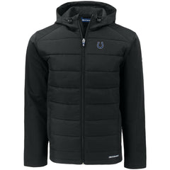 Cutter & Buck Evoke PrimaLoft Hybrid Eco Softshell Recycled Full-Zip Hooded Jacket - Indianapolis Colts