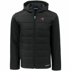 Cutter & Buck Evoke PrimaLoft Hybrid Eco Softshell Recycled Full-Zip Hooded Jacket - Tampa Bay Buccaneers