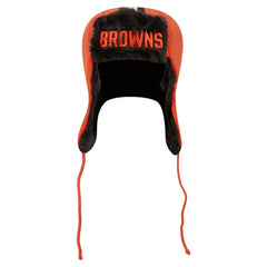 Helmet Head Trapper Knit Hat - Cleveland Browns