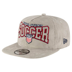 USMNT New Era Corduroy Golfer Adjustable Hat - New Era Gray