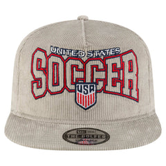 USMNT New Era Corduroy Golfer Adjustable Hat - New Era Gray
