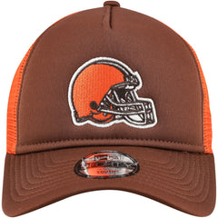Youth A-Frame 9FORTY Trucker Adjustable Hat - Cleveland Browns