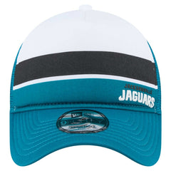 Youth Sport Night Color Block 9FORTY A-Frame Trucker Adjustable Hat - Jacksonville Jaguars
