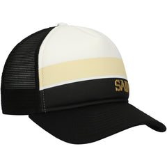 Youth Sport Night Color Block 9FORTY A-Frame Trucker Adjustable Hat - New Orleans Saints