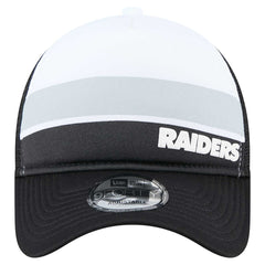 Youth Sport Night Color Block 9FORTY A-Frame Trucker Adjustable Hat - Las Vegas Raiders