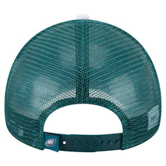 Youth Sport Night Color Block 9FORTY A-Frame Trucker Adjustable Hat - Philadelphia Eagles