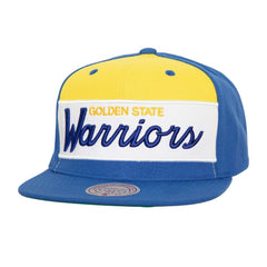 NBA Golden State Warriors Retro Sport Color Block Script Snapback Hat sale