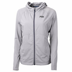 MLB Pittsburgh Pirates Cutter & Buck Women's City Connect Adapt Eco Knit Hybrid Recycled Full-Zip Hooded Jacket