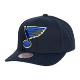 NHL Navy St. Louis Blues Mitchell & Ness Team Ground Pro Adjustable Hat
