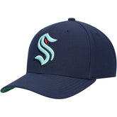 NHL Deep Sea Blue Seattle Kraken Mitchell & Ness Team Ground Pro Adjustable Hat