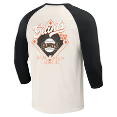 MLB San Francisco Giants Darius Rucker Collection by Fanatics Cooperstown Collection Raglan 3/4-Sleeve T-Shirt