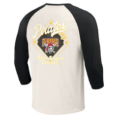 MLB Pittsburgh Pirates Darius Rucker Collection by Fanatics Cooperstown Collection Raglan 3/4-Sleeve T-Shirt