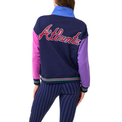 MLB Atlanta Braves Terez Women's Classic Colorblock Quarter-Zip Sweatshirt