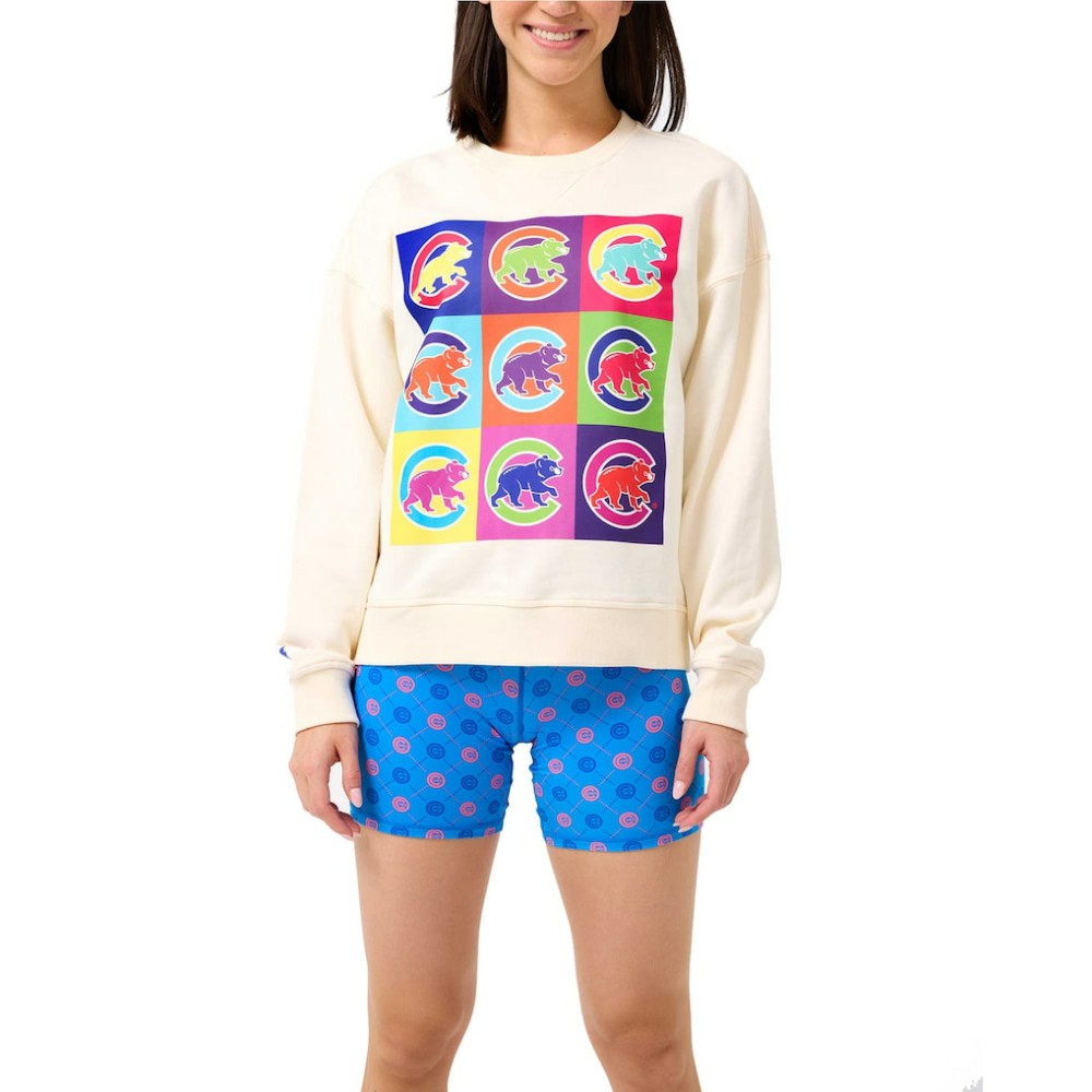 MLB Chicago Cubs Terez Women's Classic Oversized Pullover Sweatshirt