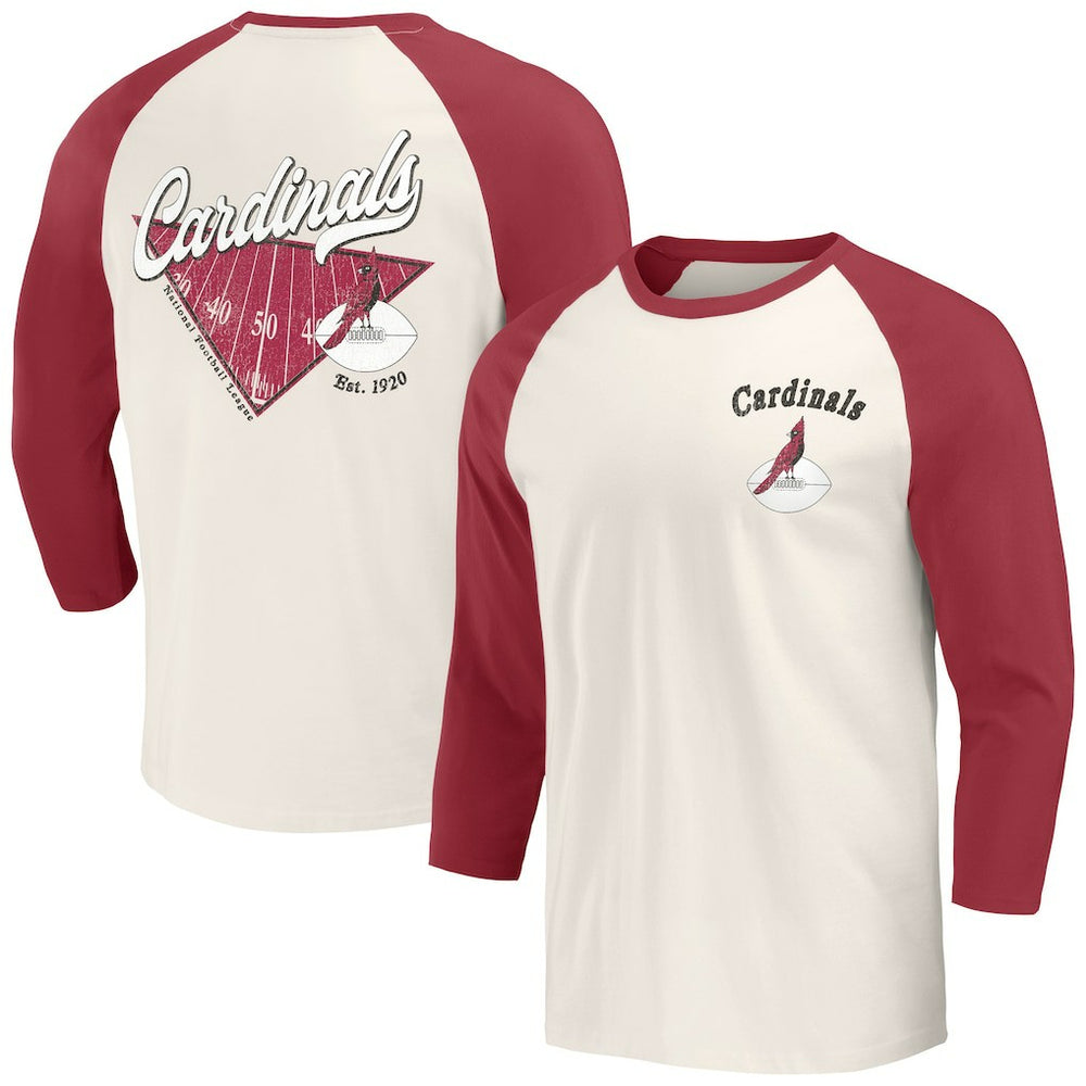 Darius Rucker Collection Raglan 3/4 Sleeve T-Shirt - Arizona Cardinals