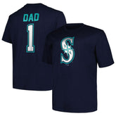 MLB Seattle Mariners Profile Big & Tall #1 Dad T-Shirt