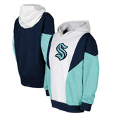 NHL Ash/Deep Sea Blue Seattle Kraken Youth Champion League Fleece Pullover Hoodie