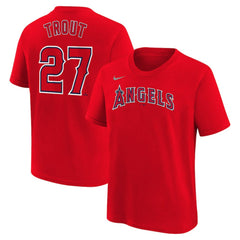 MLB Mike Trout Los Angeles Angels Nike Youth Name & Number T-Shirt