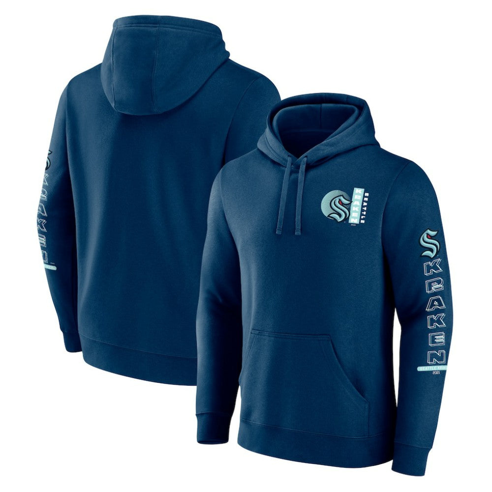 NHL Deep Sea Blue Seattle Kraken Fanatics Revolution Pullover Hoodie