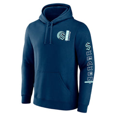 NHL Deep Sea Blue Seattle Kraken Fanatics Revolution Pullover Hoodie