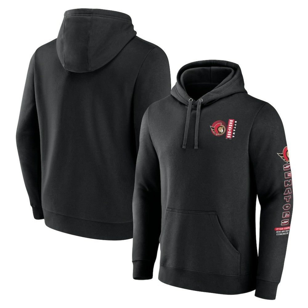NHL Black Ottawa Senators Fanatics Revolution Pullover Hoodie