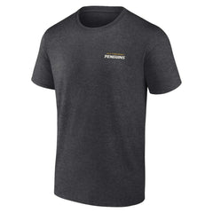 NHL Heather Charcoal Pittsburgh Penguins Fanatics Backbone T-Shirt