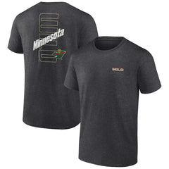 NHL Heather Charcoal Minnesota Wild Fanatics Backbone T-Shirt