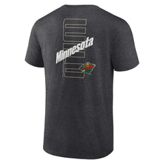 NHL Heather Charcoal Minnesota Wild Fanatics Backbone T-Shirt