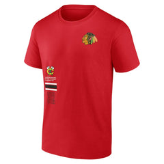 NHL Red Chicago Blackhawks Fanatics Represent T-Shirt