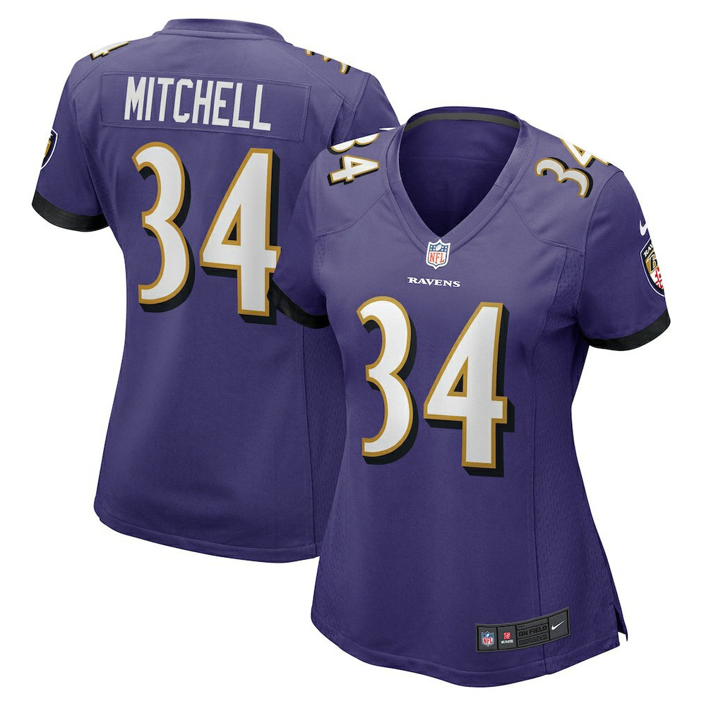 Keaton Mitchell Women's Game Jersey - Baltimore Ravens