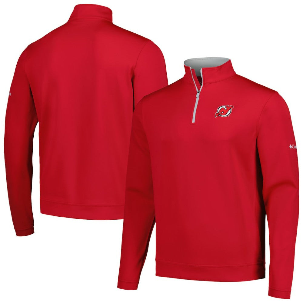 NHL Red New Jersey Devils Columbia Wickham Hills Omni-Wick Quarter-Zip Jacket
