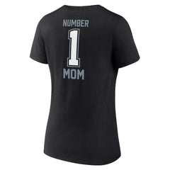 Women's Plus Size Mother's Day #1 Mom V-Neck T-Shirt - Las Vegas Raiders
