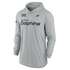 2024 Salute to Service Lightweight Dri-FIT Long Sleeve Hoodie T-Shirt - Miami Dolphins