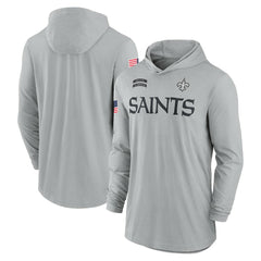 2024 Salute to Service Lightweight Dri-FIT Long Sleeve Hoodie T-Shirt - New Orleans Saints