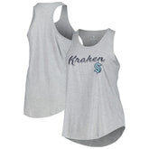 NHL Heather Gray Seattle Kraken Fanatics Women's Plus Size Racerback Tank Top