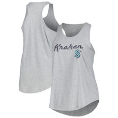 NHL Heather Gray Seattle Kraken Fanatics Women's Plus Size Racerback Tank Top