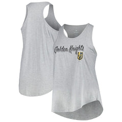 NHL Heather Gray Vegas Golden Knights Fanatics Women's Plus Size Racerback Tank Top