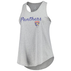 NHL Heather Gray Florida Panthers Fanatics Women's Plus Size Racerback Tank Top