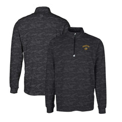 MLB Seattle Mariners Cutter & Buck City Connect Big & Tall Traverse Camo Print Stretch Quarter-Zip Pullover Top