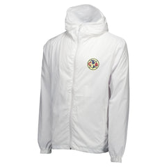 Club America Home Match Hoodie Full-Zip Windbreaker Jacket - White