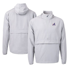 MLB Atlanta Braves Cutter & Buck City Connect Charter Eco Recycled Half-Zip Anorak Jacket