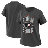 NHL Charcoal Philadelphia Flyers WEAR by Erin Andrews Women's 2024 NHL Stadium Series Boyfriend T-Shirt