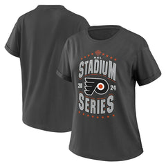 NHL Charcoal Philadelphia Flyers WEAR by Erin Andrews Women's 2024 NHL Stadium Series Boyfriend T-Shirt