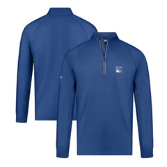 NHL Blue New York Rangers Levelwear Theory Insignia Core Quarter-Zip Pullover Top
