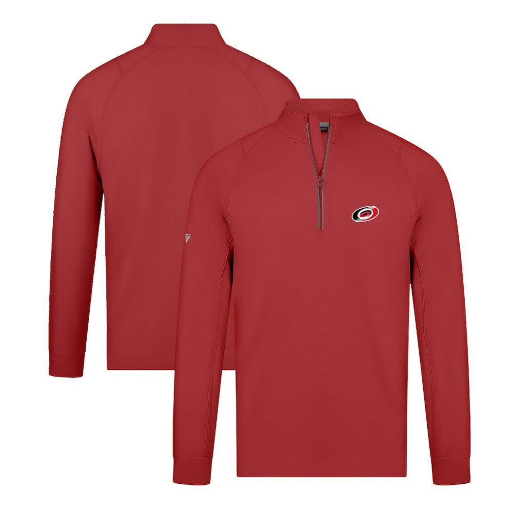 NHL Red Carolina Hurricanes Levelwear Theory Insignia Core Quarter-Zip Pullover Top