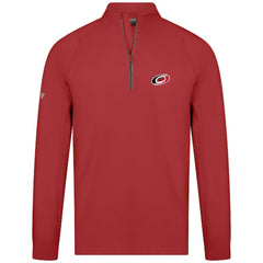 NHL Red Carolina Hurricanes Levelwear Theory Insignia Core Quarter-Zip Pullover Top