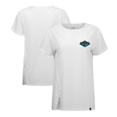 NHL White San Jose Sharks Levelwear Women's Influx Club Patch 2.0 T-Shirt