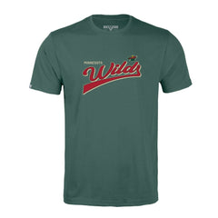 NHL Green Minnesota Wild Levelwear Richmond Retro Script T-Shirt