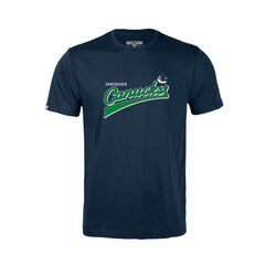 NHL Navy Vancouver Canucks Levelwear Youth Little Richmond Retro Script T-Shirt